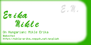 erika mikle business card